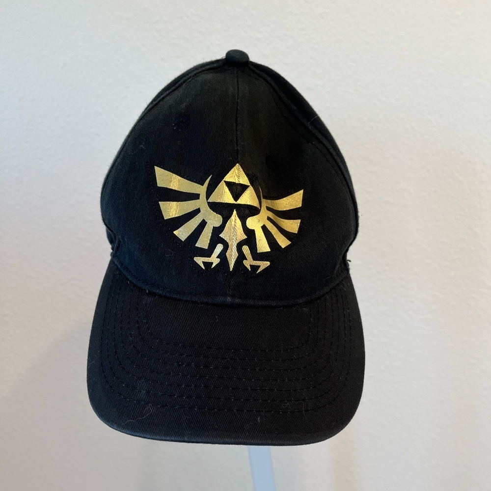 Black and Gold ZELDA Triforce Cap